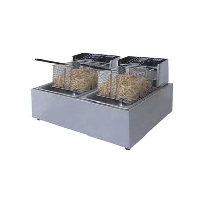 Fritadeira Elétrica 2 Cubas Aço Inox 10 Litros 220v 5000W