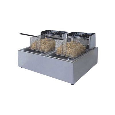 Fritadeira Elétrica 2 Cubas Aço Inox 12 Litros 220v 5000W