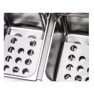 Fritadeira Elétrica 2 Cubas Aço Inox 10 Litros 220v 5000W