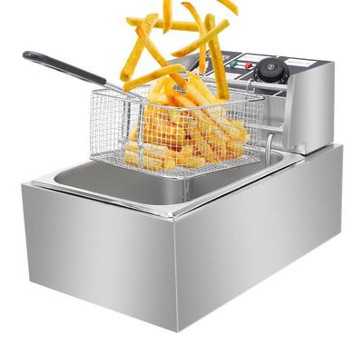 Fritadeira Elétrica 1 Cuba Aço Inox 6 Litros 220v 2500W