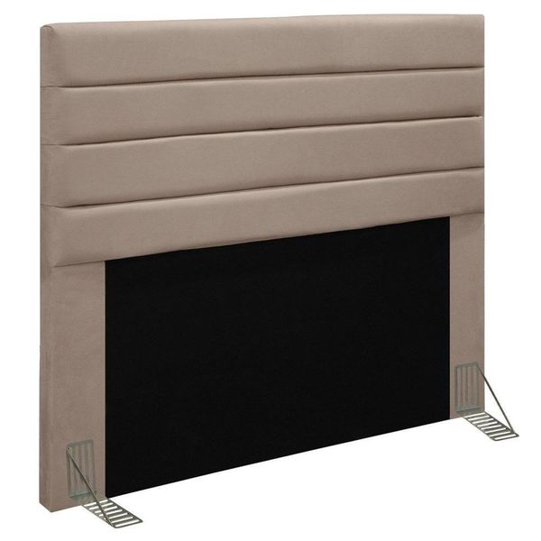 Cabeceira Cama Box Casal Queen 160cm Rubi D10 Suede Bege