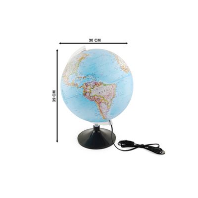 Globo Terrestre Decorativo Iluminado Carbon Calssic 30cm National Geographic Tecnodidattica