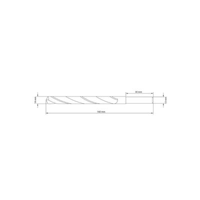 Broca para Aço 14x160 mm Tramontina em Aço Rápido HSS DIN 338