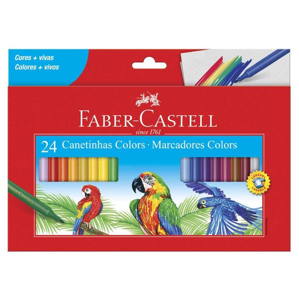 CANETINHA 24 CORES FABER CASTELL