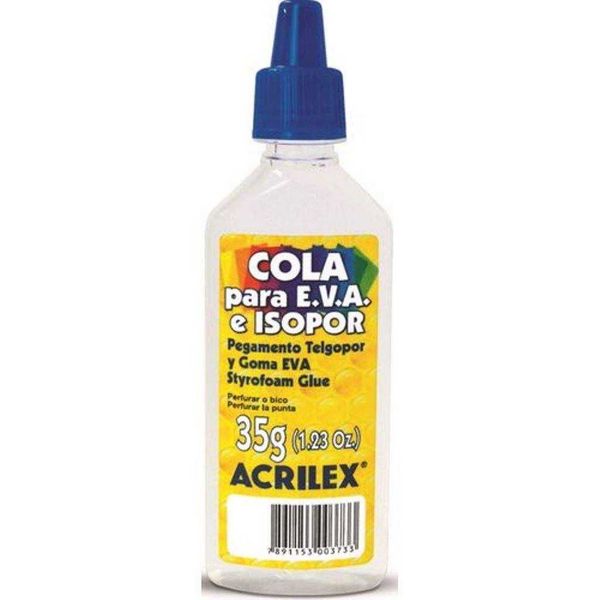 COLA TRANSPARENTE EVA E ISOPOR 35G ACRILEX