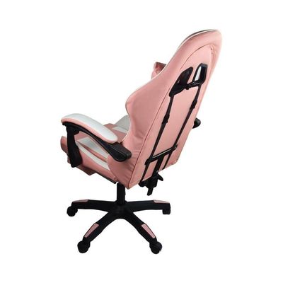 Cadeira Gamer Stillus Ergonômica Com Apoio Para Os Pés Rosa Chiclete