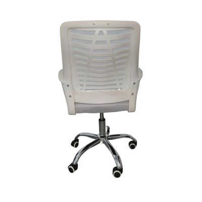 Kit 3 Cadeiras De Escritório Esteirinha Mesh Ergonômica Branco