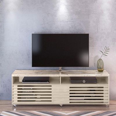 Rack Bancada Com Aparador Frizz Cross Calacata Off White - Madetec