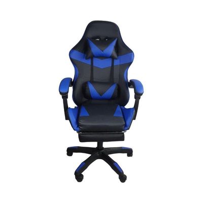 Kit 2 Cadeiras Gamer Stillus Ergonômica Com Apoio Para Os Pés Azul