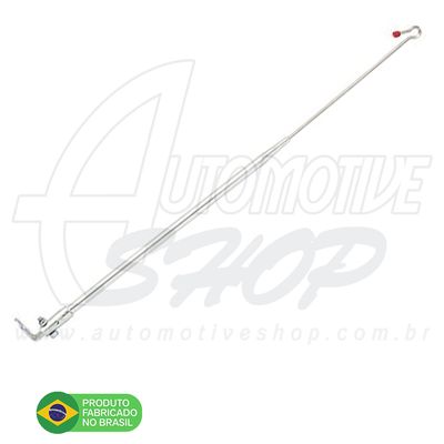 Antena Corta Pipa Moto Retrátil Retrovisor Aço Inox Prto M1A