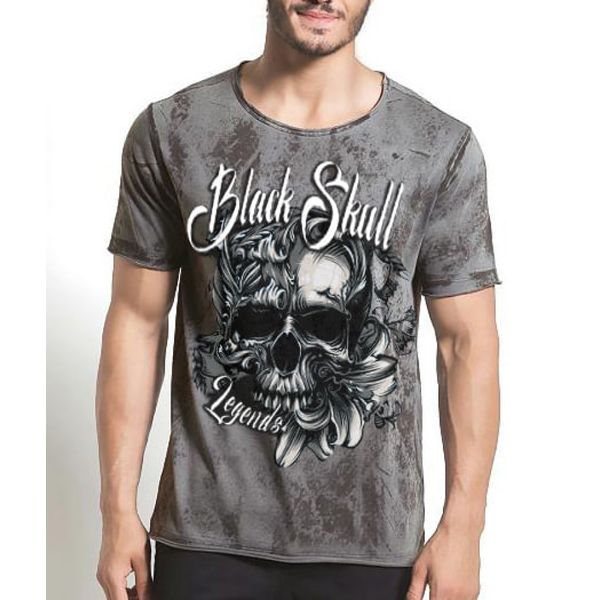 CAMISETA METAL MESCLA P / CINZA / N/A