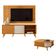 Rack Bancada E Painel Para Tv Cronos Com Mesa De Centro Indianápolis Cinamomo Off White - Madetec