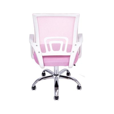 Kit 3 Cadeiras De Escritório Begonia Tela Mesh Ergonômico Rosa