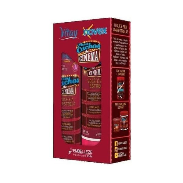 Kit Shampoo + Condicionador Cachos de Cinema Novex 300ml