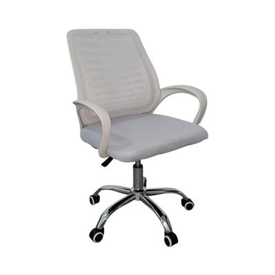 Kit 4 Cadeiras De Escritório Esteirinha Mesh Ergonômica Branco