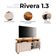 Rack Bancada Para Sala Rivera 1.3 Off White Cinamomo - Hb Móveis