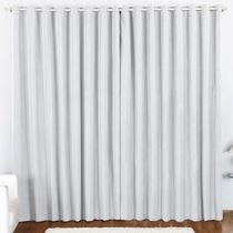 Cortina 4 Mts Sala Quarto Oxford Trilho Comum Baratissima Branca