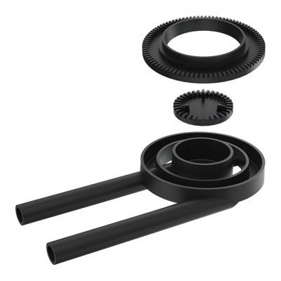 Queimador Duplo Longo Completo Fogão Industrial Ferro 17,2cm