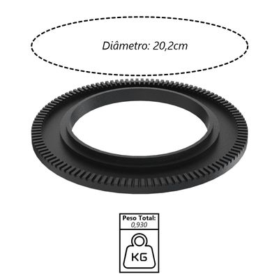 Queimador Duplo Completo Para Fogão Industrial Ferro 20,2cm