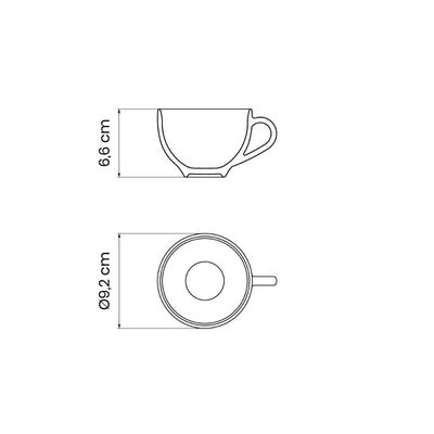 Xicara de Chá 250ml Tramontina em Porcelana Branca