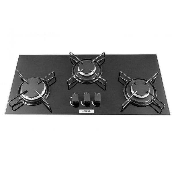 Cooktop A Gás Stelar 3q Soft Preto Bivolt Bivolt