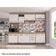 Cozinha 5 Peças Com Balcão De Pia Ambiente Barcelona Carvalho Oak Off White - Poliman