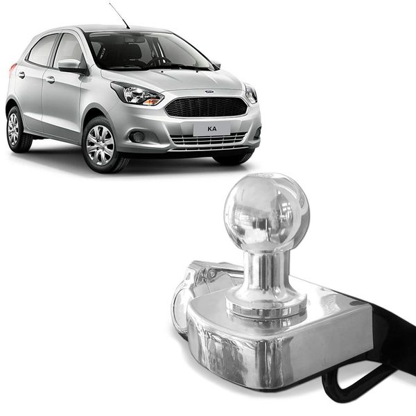 Engate de Reboque Ford Ka Hatch 2015 a 2021 Rabicho Fixo 500kg