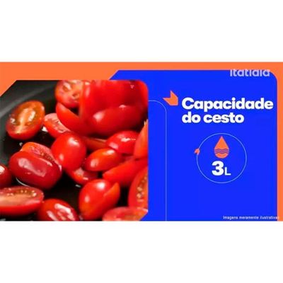 Panela de Pressão Eletrica Essencial 3L 700W Inox com Preto 127V