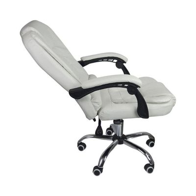 Cadeira De Escritório Presidente Reclinável Ergonômica Branco