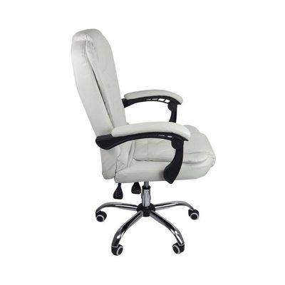 Cadeira De Escritório Presidente Reclinável Ergonômica Branco