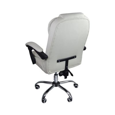 Cadeira De Escritório Presidente Reclinável Ergonômica Branco