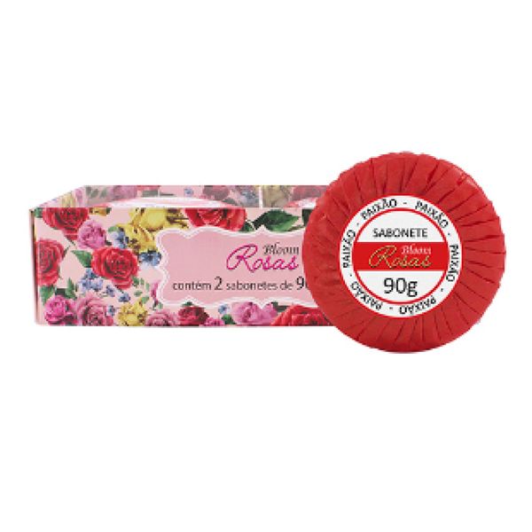 Estojo com 2 sabonetes 90g cada Rosa Paixão Aromática (1125)