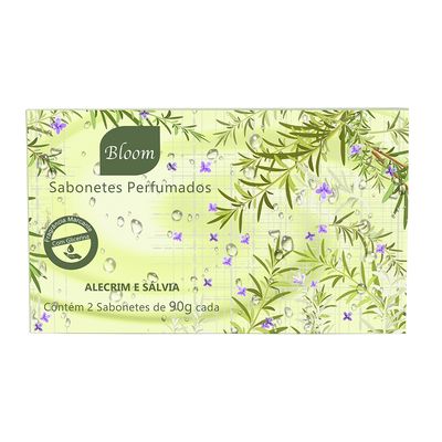 Estojo c 2 Sabonetes Perfumados Bloom Alecrim e Salvia(1124)