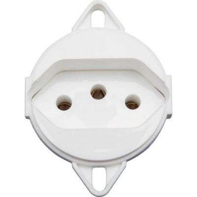 Tomada 2P+T para Tampa de Piso Tramontina 10 A 250 V Branca