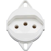 Tomada 2P+T para Tampa de Piso Tramontina 10 A 250 V Branca