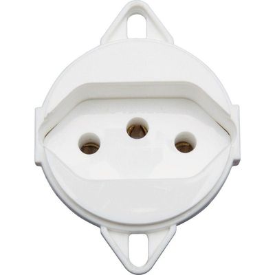Tomada 2P+T para Tampa de Piso Tramontina 10 A 250 V Branca