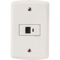 Conjunto 4x2 com 1 Tomada Telefone RJ11 Tramontina Lux2 Branco