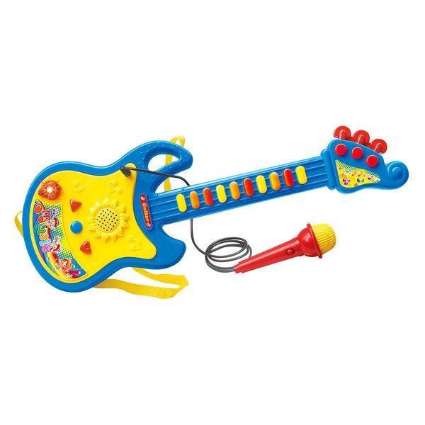 Guitarra com Microfone  Azul DMT5379 DM Toys