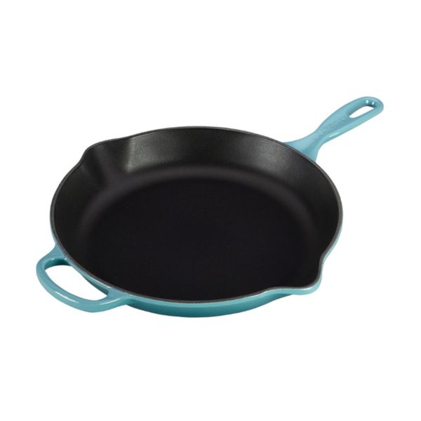 FRIGIDEIRA SKILLET LE CREUSET REDONDA 20CM C/ ALÇA SIGNATURE - Azul Caribe