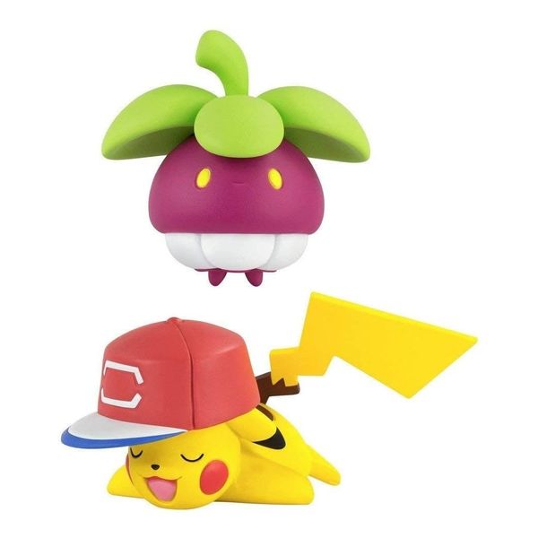 Mini Figura - Pokemon - Bounsweet VS Pikachu - Tomy TOMYT19033