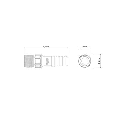 Adaptador com Rosca Externa 1/2 polegada Tramontina para Mangueiras