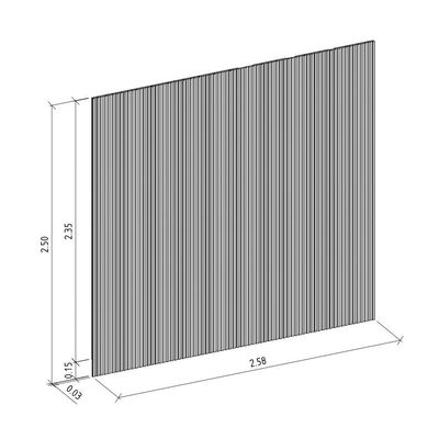 Painel Decorativo Ripado para Parede Mahalo 260x250 MDP Nature G77 - Gran Belo