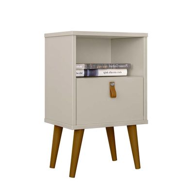 Mesa de Cabeceira com Gaveta Ilhéus Off White G77 - Gran Belo