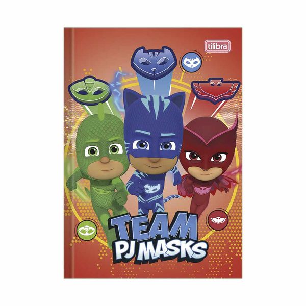 Caderno Tilibra Brochura Capa Dura 1/4 PJ Masks 80 Folhas Capas Diversas - Item Sortido
