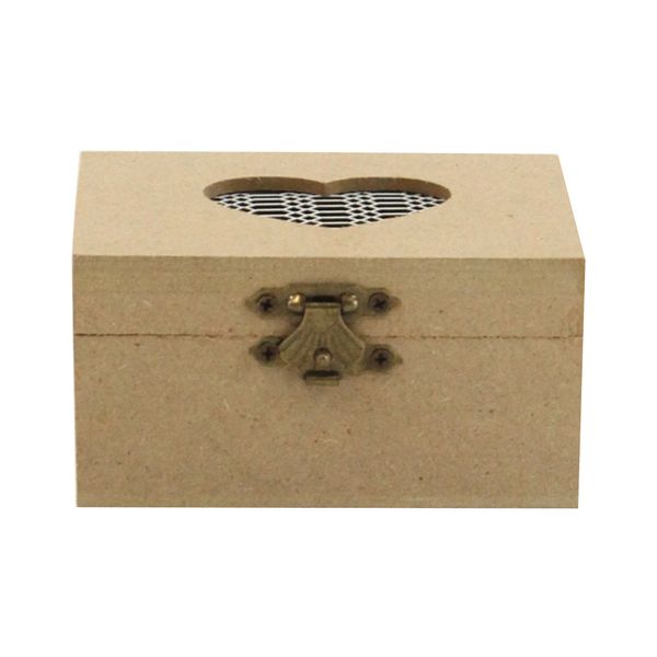 Caixa Baú Mdf Recorte Coração 10x8x5cm