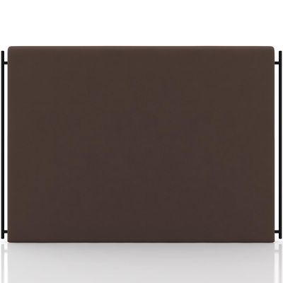 Cabeceira Cama Box King 195cm Estofada Goya P05 Veludo Marrom - Lyam Decor