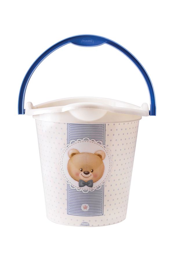 Balde Plasútil Plástico com Alça Urso Infantil 8l