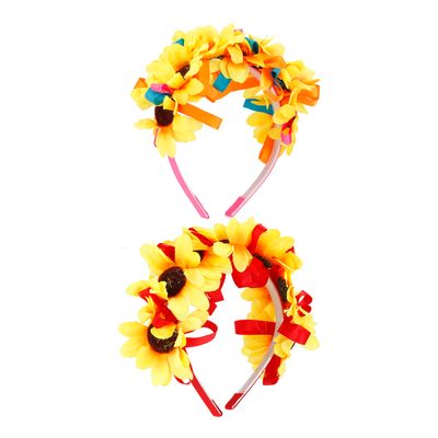 Tiara de Girassol Le Cores Diversas - Item Sortido