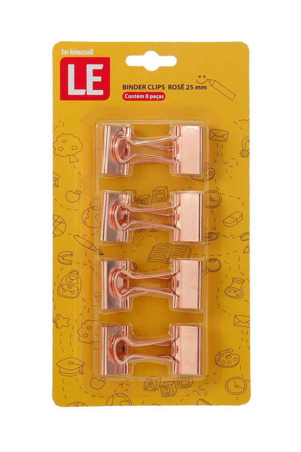 Binder Clips Le Dourado 25mm com 08 Unidades