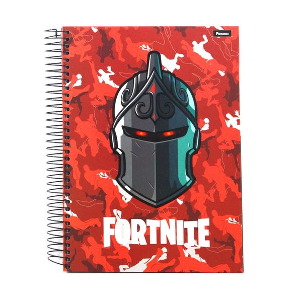 Caderno Universitário Foroni Espiral Capa Dura Fortnite 10 Matérias Capas Diversas - Item Sortido